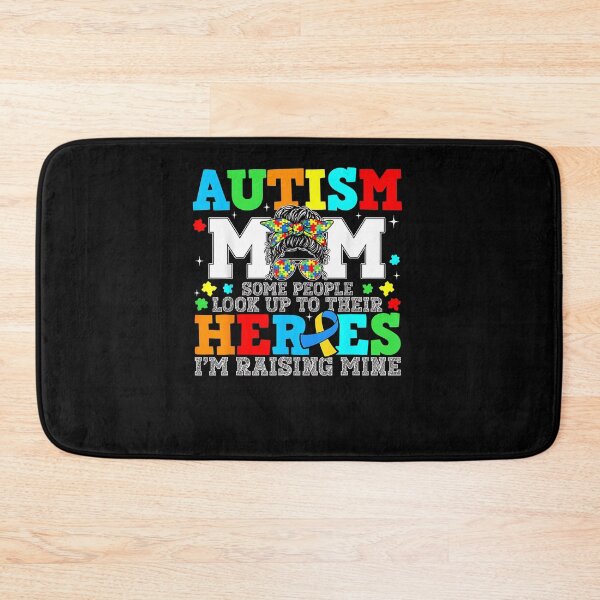 Item preview, Autism Awareness Puzzle Messy Bun Raising Hero Mom Women designed and sold by Boutkimaewab.