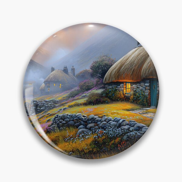 Item preview, Charming Cottages in Serene Highland Landscape designed and sold by Artessie.