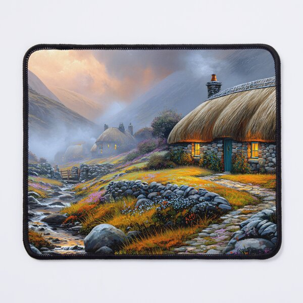 Item preview, Charming Cottages in Serene Highland Landscape designed and sold by Artessie.