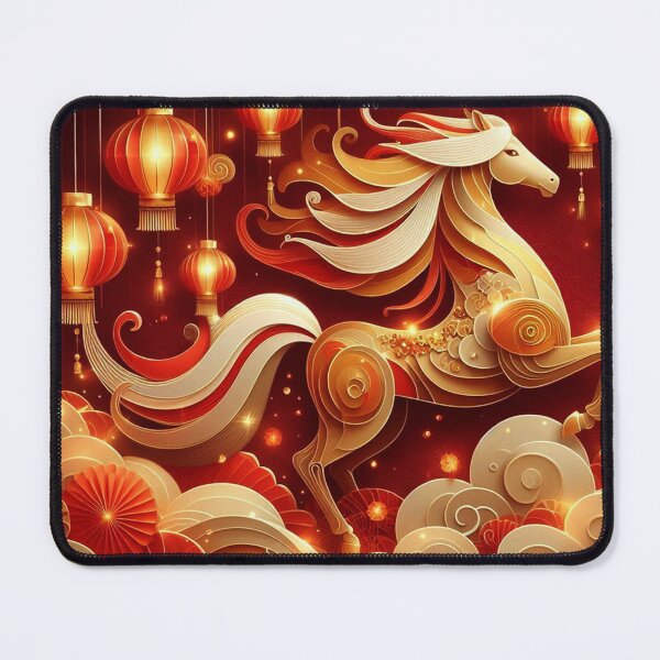 Item preview, Lunar New Year Horse: Golden Papercut Art designed and sold by Nubesss.