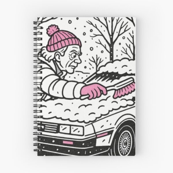 Item preview, “TIME‑SNOW PARADOX: The Wild‑Haired Scientist Defrosting His Dimension‑Jumping Ride” designed and sold by Print Fiction.
