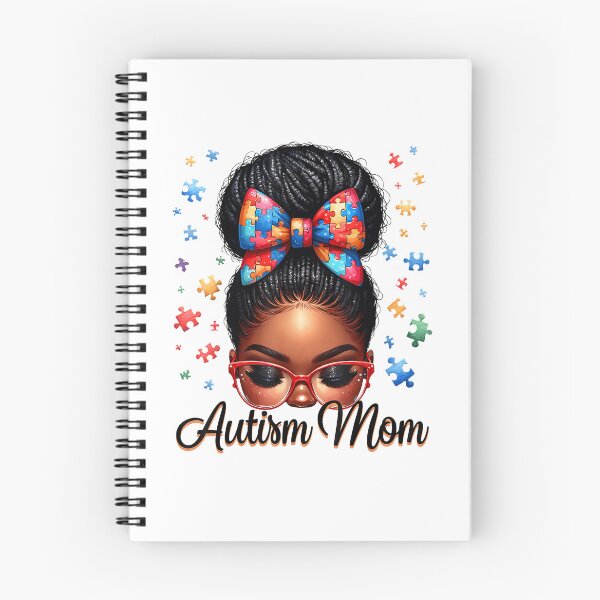Item preview, Autism Mom Afro Black Women Autism Awareness Messy Bun designed and sold by Boutkimaewab.
