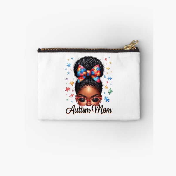 Item preview, Autism Mom Afro Black Women Autism Awareness Messy Bun designed and sold by Boutkimaewab.