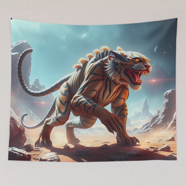 Item preview, Alien Tiger on a Distant Planet designed and sold by cuprum.