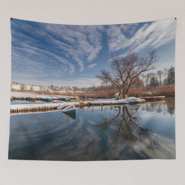 Item preview, Winter Reflections on Lake Staffel designed and sold by Kasia Design.