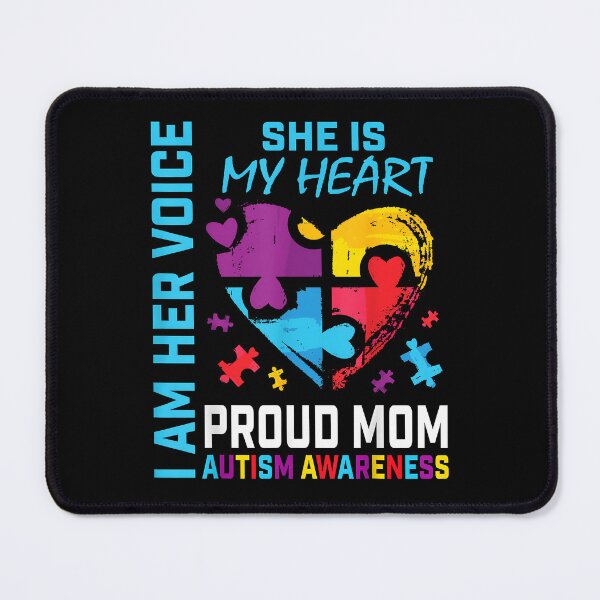 Item preview, I Am Her Voice She Is My Heart Autism Awareness Daughter Mom designed and sold by Boutkimaewab.