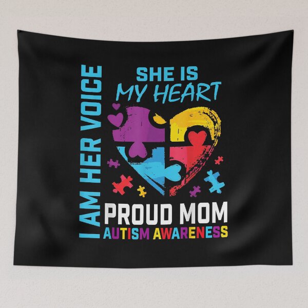 Item preview, I Am Her Voice She Is My Heart Autism Awareness Daughter Mom designed and sold by Boutkimaewab.
