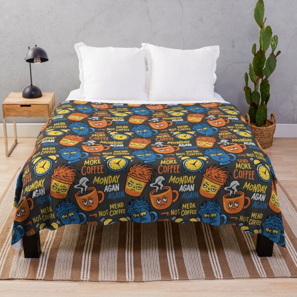 Item preview, Coffee Lover's Morning Struggles Pattern designed and sold by StickVerse by Owais.