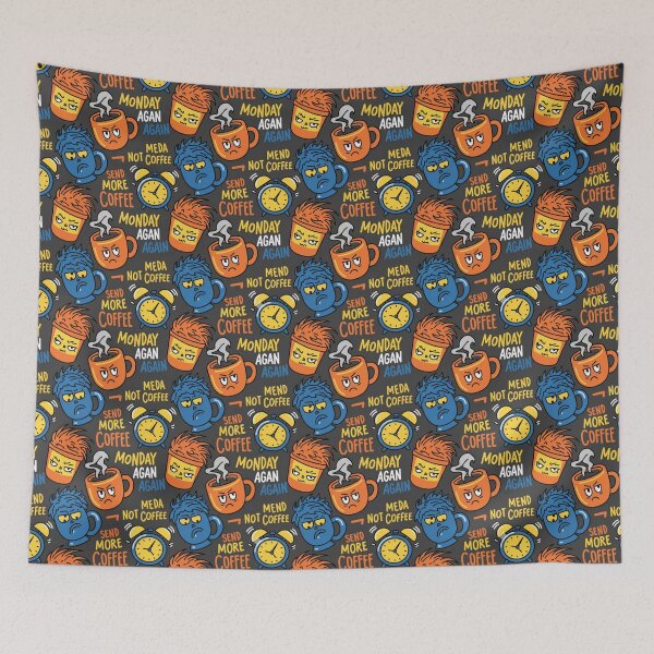 Item preview, Coffee Lover's Morning Struggles Pattern designed and sold by StickVerse by Owais.