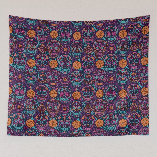 Item preview, Vibrant Day of the Dead Sugar Skull Pattern designed and sold by DGtaLrtcom.
