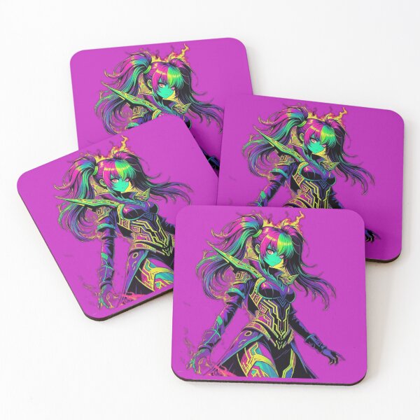 Item preview, Cyberpunk Flame Warrior – Neon Toxic Armor & Rainbow Fire Aura designed and sold by RadaQueen.