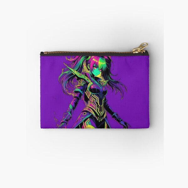 Item preview, Cyberpunk Flame Warrior – Neon Toxic Armor & Rainbow Fire Aura designed and sold by RadaQueen.