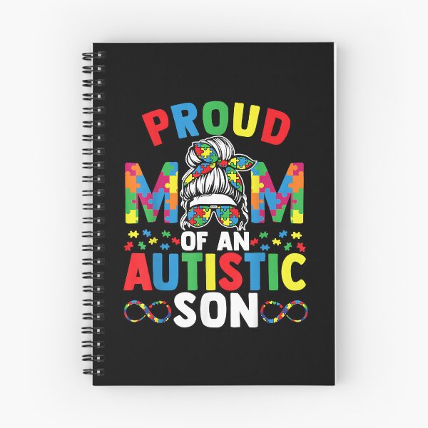 Item preview, Proud Mother Of Autistic Son Messy Bun Autism Awareness Mom designed and sold by Boutkimaewab.