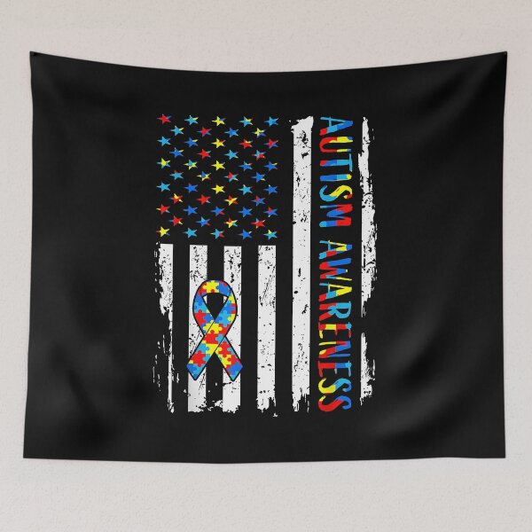Item preview, Autism Awareness Mom Dad USA Flag Autistic Awareness Autism designed and sold by Boutkimaewab.