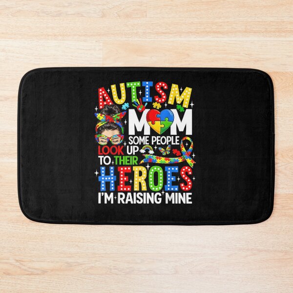 Item preview, Autism Mom Raising Hero Messy Bun Autism Awareness Women designed and sold by Boutkimaewab.