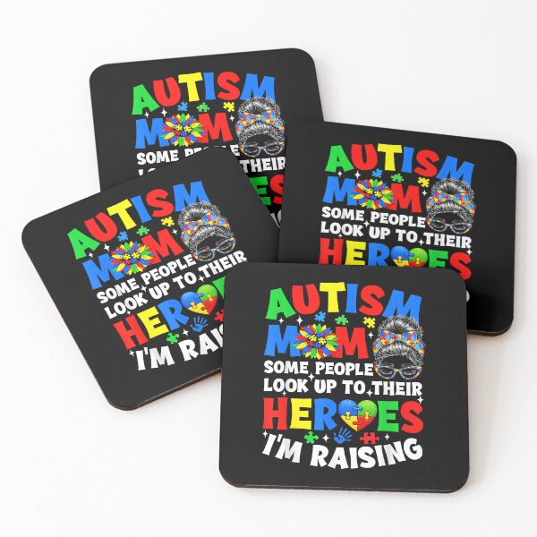 Item preview, Autism Mom Raising Hero Groovy Messy Bun Autism Awareness designed and sold by Boutkimaewab.