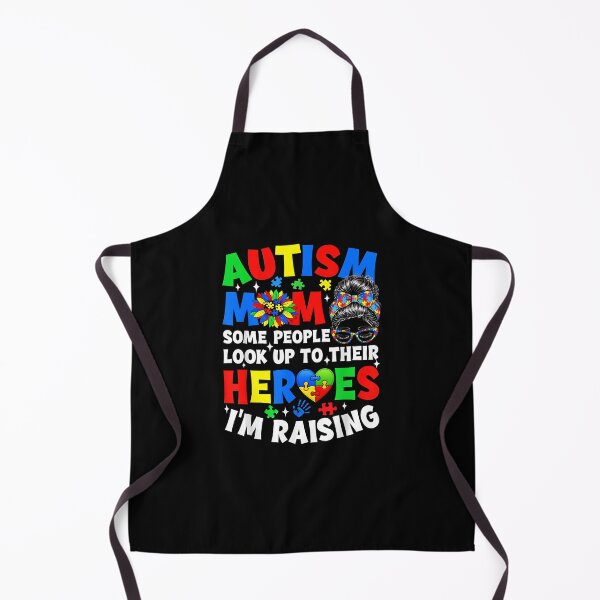 Item preview, Autism Mom Raising Hero Groovy Messy Bun Autism Awareness designed and sold by Boutkimaewab.