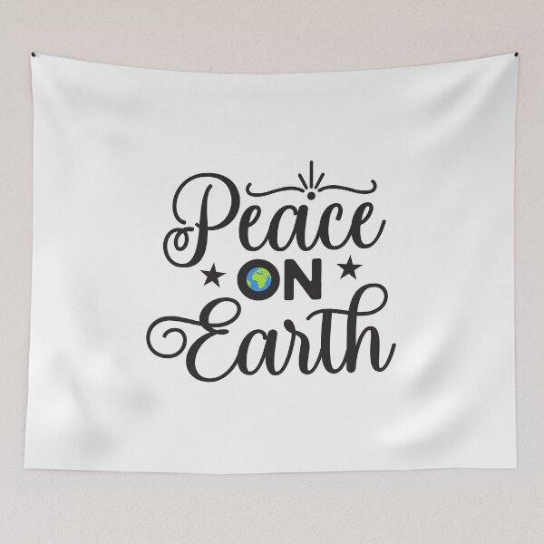 Item preview, Peace On Earth Globe Typography designed and sold by mustbemazi.