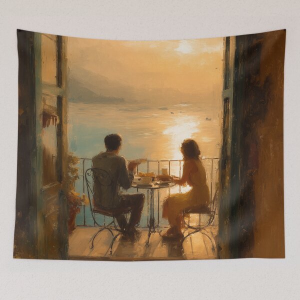 Item preview, Balcony Breakfast at Sunrise designed and sold by Rtymer.