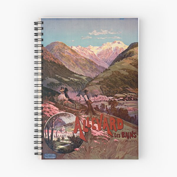 Item preview, Vintage Allevard Les Bains Alps Travel Poster 1899 designed and sold by TheSoulOfArt.