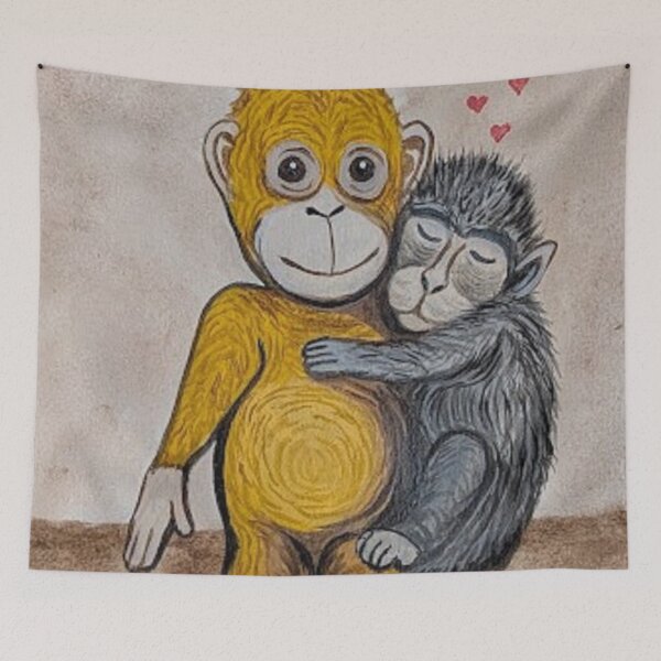 Item preview, Punch the baby monkey is no longer lonely  designed and sold by Matt Starr Fine Art .