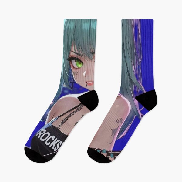Item preview, Cyberpunk Rockstar Girl – Teal Hair, Green Eyes, Bass Guitar in Neon Night City designed and sold by RadaQueen.