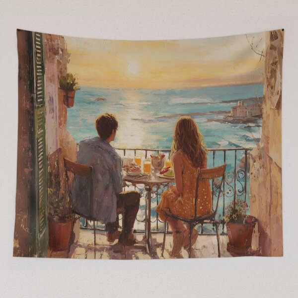 Item preview, Balcony Breakfast at Sunrise designed and sold by Rtymer.