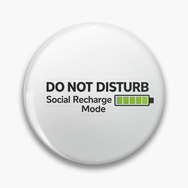 Item preview, Sticker Do Not Disturb Social Recharge Mode Sticker | Funny Introvert Laptop Decal designed and sold by DigitalArt10.