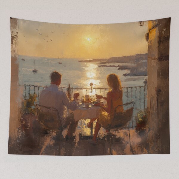 Item preview, Balcony Breakfast at Sunrise designed and sold by Rtymer.