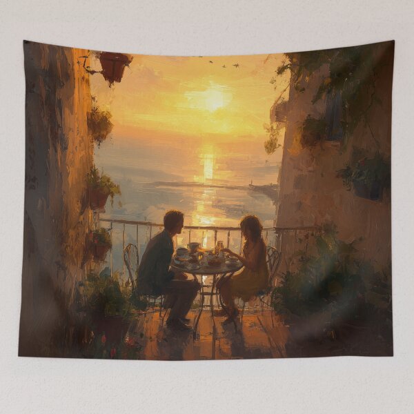 Item preview, Balcony Breakfast at Sunrise designed and sold by Rtymer.