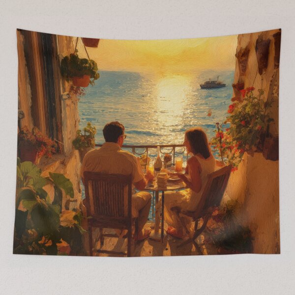 Item preview, Balcony Breakfast at Sunrise designed and sold by Rtymer.