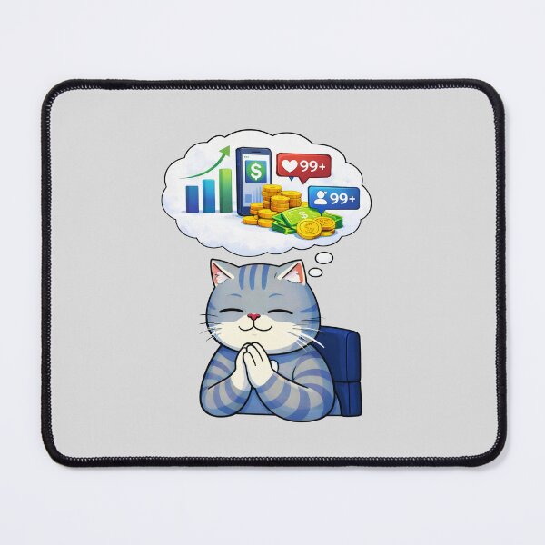 Item preview, Manifesting Money and Followers Funny Cat Meme – Creator Wishful Thinking Humor designed and sold by Mindworx21.