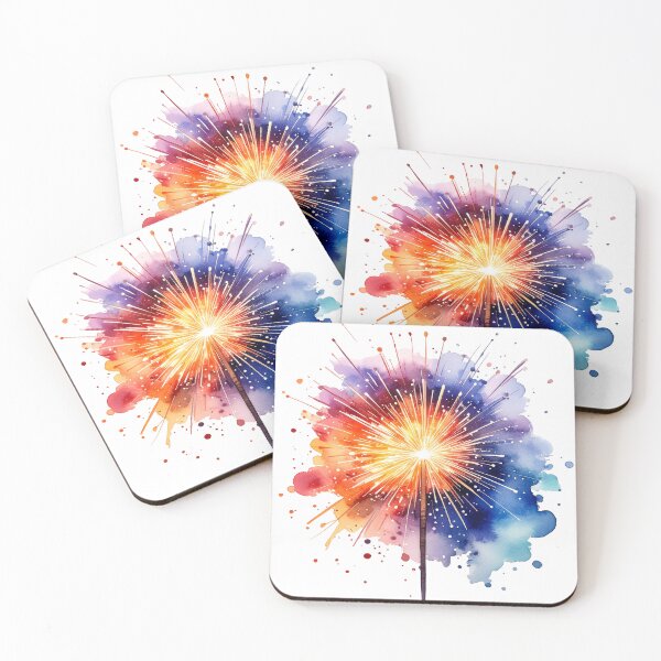 Item preview, Sparkling sparkler in watercolor designed and sold by LiskoDesign.