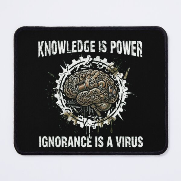 Item preview, Knowledge is Power – Mechanical Brain Emblem Design designed and sold by Dogandesighn.