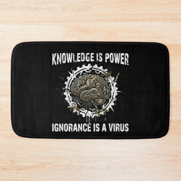 Item preview, Knowledge is Power – Mechanical Brain Emblem Design designed and sold by Dogandesighn.