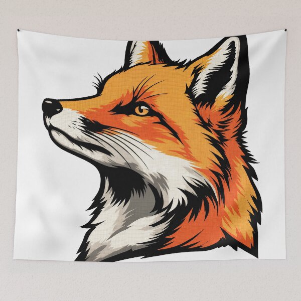 Item preview, Fox Focus – Bold Wildlife Illustration designed and sold by ForeverPrintsOK.