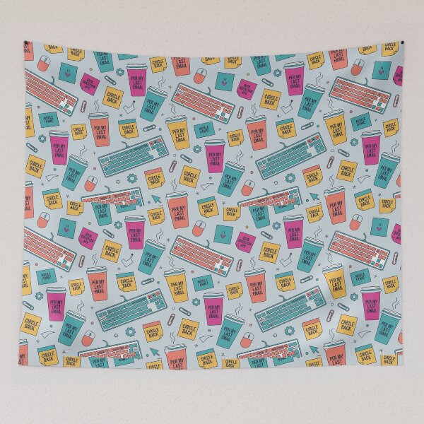 Item preview, Quirky Office Life Pattern designed and sold by StickVerse by Owais.