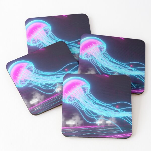 Item preview, Neon Cyberpunk Jellyfish in Vaporwave Alley designed and sold by powersunlight.