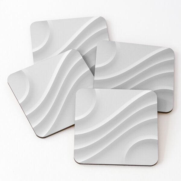 Item preview, White soft waves and circles designed and sold by lathspell.