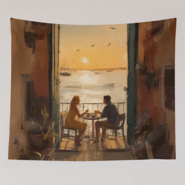 Item preview, Balcony Breakfast at Sunrise designed and sold by Rtymer.