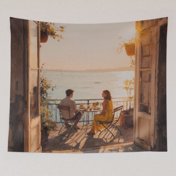 Item preview, Balcony Breakfast at Sunrise designed and sold by Rtymer.