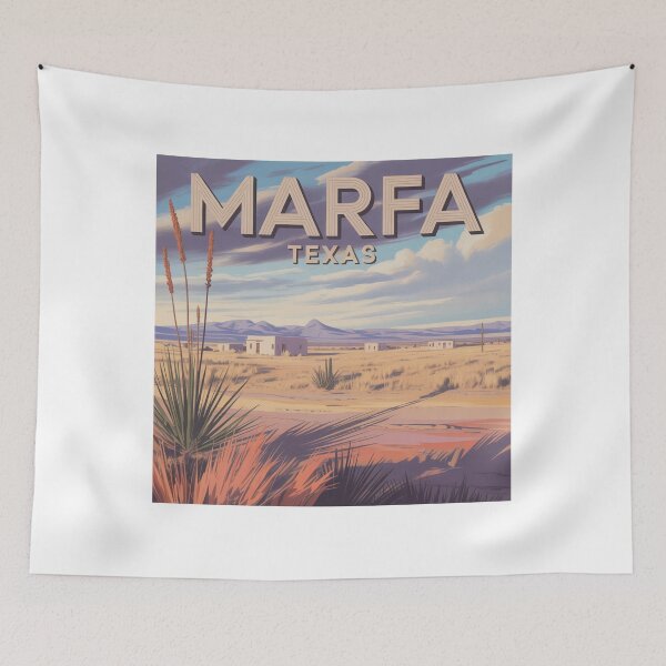 Item preview, Marfa Texas Desert Sunset Illustration designed and sold by CircinusStore.