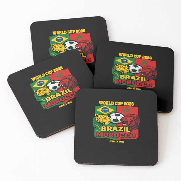 Aperçu de l'œuvre Brésil contre Maroc, 13 juin 2026, Coupe du Monde de Football. Nous sommes le Maroc. créée et vendue par Sheri2005.