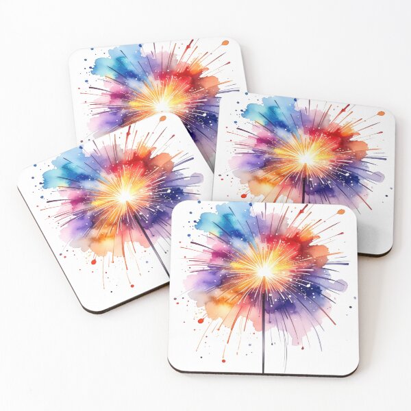 Item preview, Sparkling sparkler in watercolor style designed and sold by LiskoDesign.
