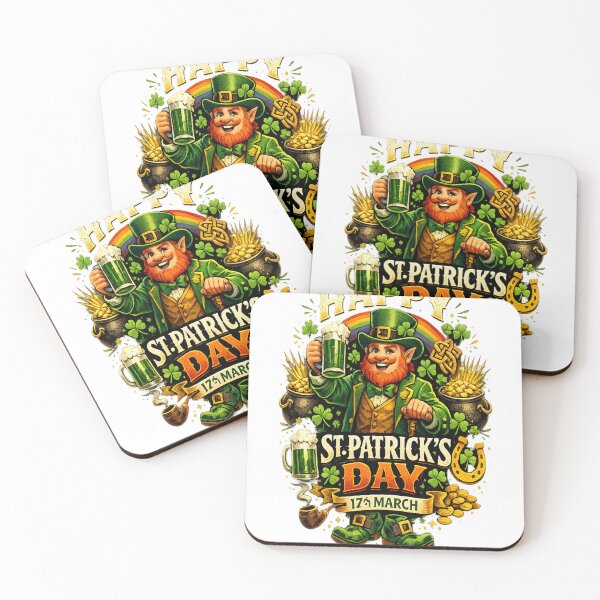 Item preview, Happy St. Patrick’s Day Irish Shamrock Lucky Leprechaun T-Shirt designed and sold by MOUZAT.