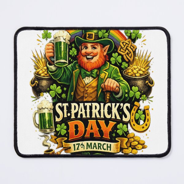 Item preview, Happy St. Patrick’s Day Irish Shamrock Lucky Leprechaun T-Shirt designed and sold by MOUZAT.