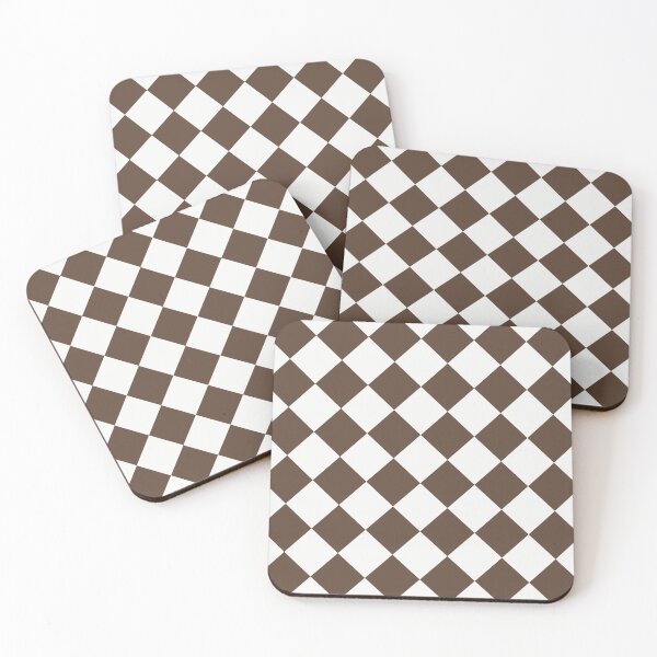 Item preview, Checkerboard White and Brown Pattern designed and sold by pattern-archive.