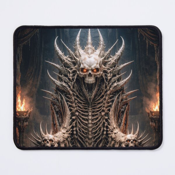 Item preview, Bone Throne - Dark Fantasy Artwork of a Throne Made of Bones and Skulls | Gothic Art, Mystical Creature, and Horror Fantasy Design designed and sold by DrakariArt.