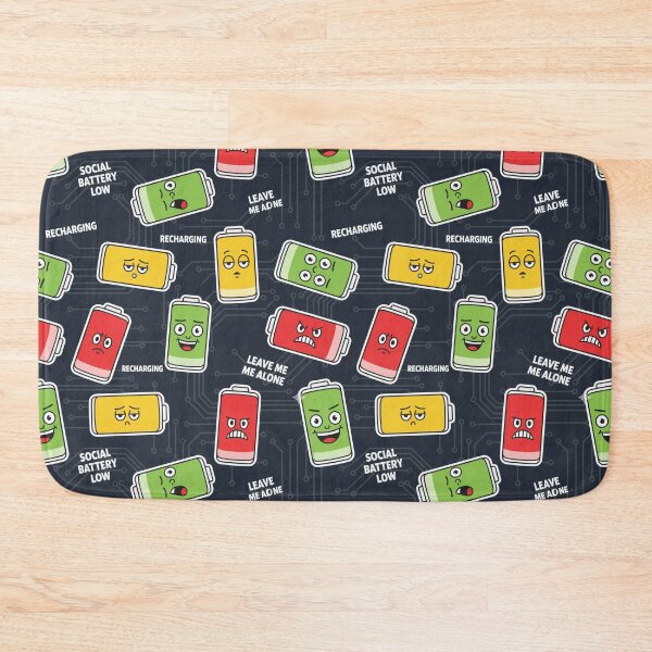 Item preview, Playful Battery Emoticons Pattern designed and sold by StickVerse by Owais.