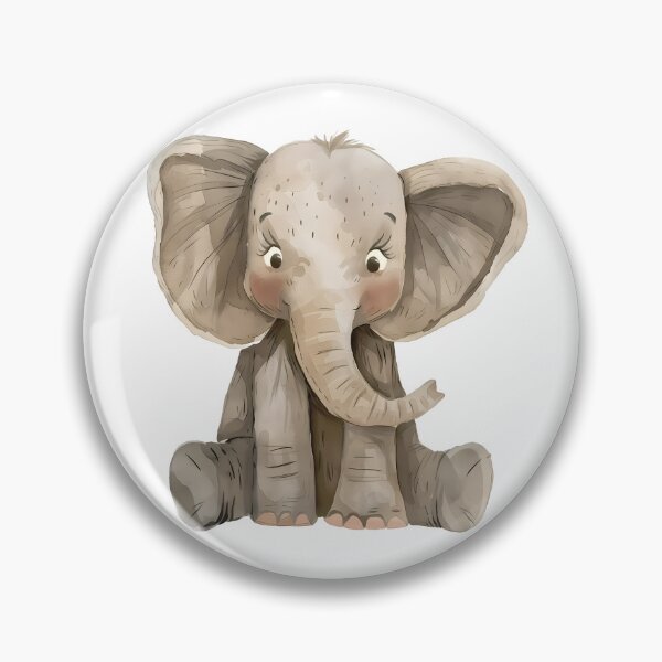 Item preview, Cute Baby Elephant Watercolor - Adorable Nursery Animal Art Print designed and sold by DesignArtist.ia.